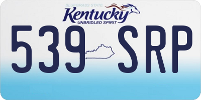 KY license plate 539SRP