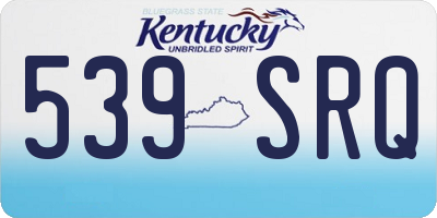 KY license plate 539SRQ