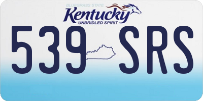 KY license plate 539SRS