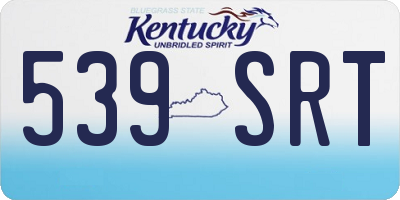 KY license plate 539SRT