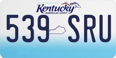 KY license plate 539SRU