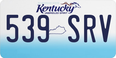 KY license plate 539SRV