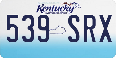 KY license plate 539SRX