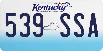 KY license plate 539SSA
