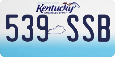 KY license plate 539SSB