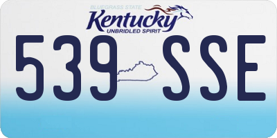 KY license plate 539SSE