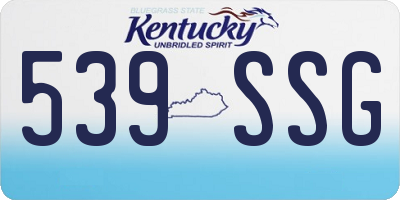 KY license plate 539SSG