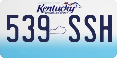 KY license plate 539SSH