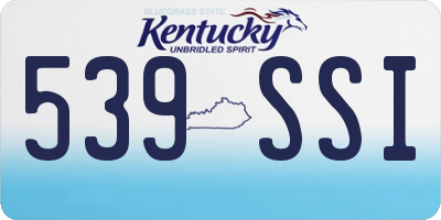 KY license plate 539SSI