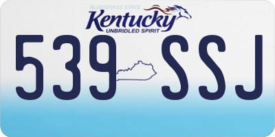 KY license plate 539SSJ