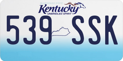 KY license plate 539SSK