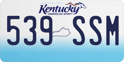 KY license plate 539SSM