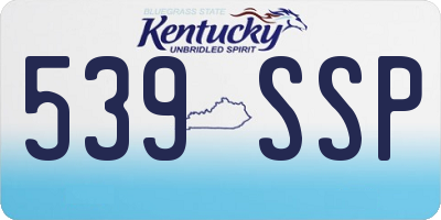 KY license plate 539SSP
