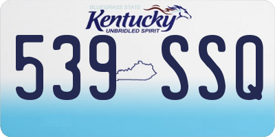 KY license plate 539SSQ