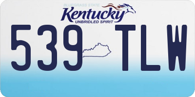 KY license plate 539TLW