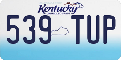 KY license plate 539TUP