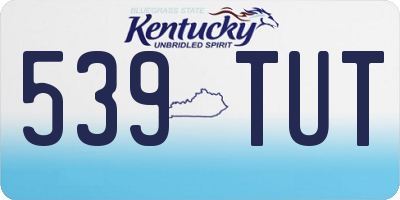 KY license plate 539TUT