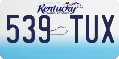 KY license plate 539TUX