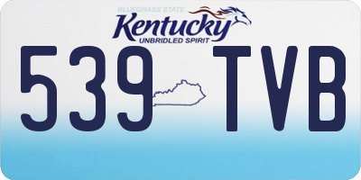 KY license plate 539TVB