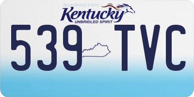 KY license plate 539TVC