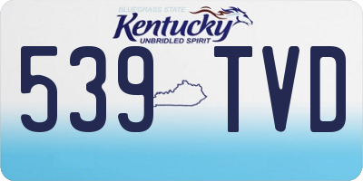 KY license plate 539TVD