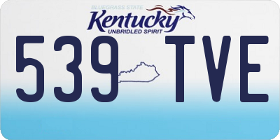 KY license plate 539TVE