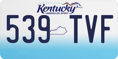 KY license plate 539TVF