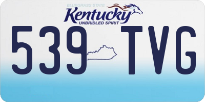 KY license plate 539TVG