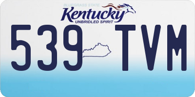 KY license plate 539TVM