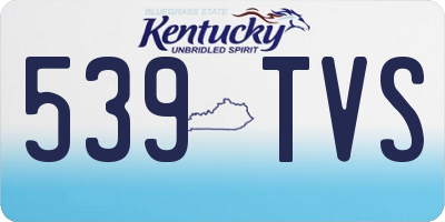 KY license plate 539TVS