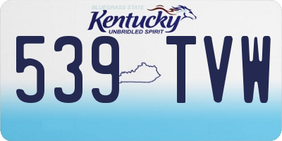 KY license plate 539TVW