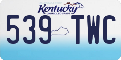 KY license plate 539TWC
