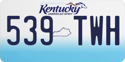 KY license plate 539TWH