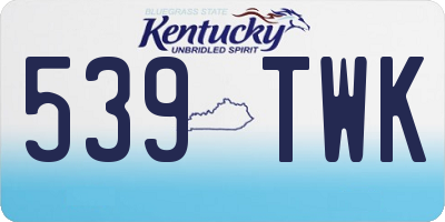 KY license plate 539TWK