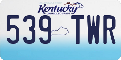 KY license plate 539TWR