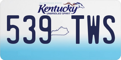 KY license plate 539TWS