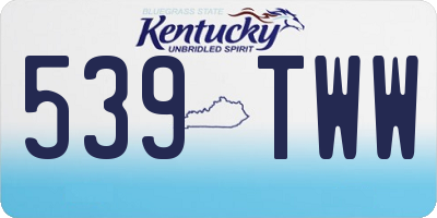KY license plate 539TWW
