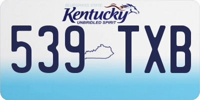 KY license plate 539TXB