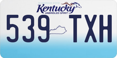 KY license plate 539TXH