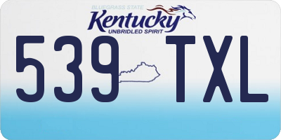 KY license plate 539TXL