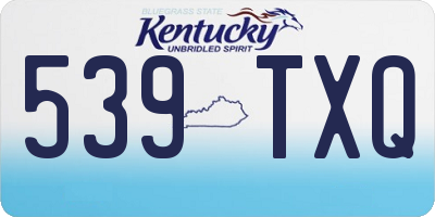 KY license plate 539TXQ