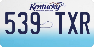 KY license plate 539TXR