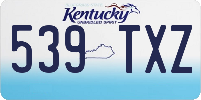 KY license plate 539TXZ