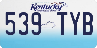 KY license plate 539TYB