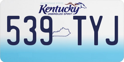 KY license plate 539TYJ