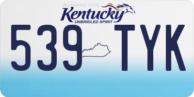 KY license plate 539TYK