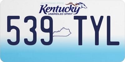 KY license plate 539TYL