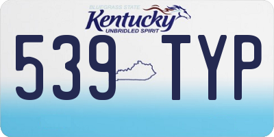 KY license plate 539TYP