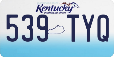 KY license plate 539TYQ