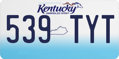KY license plate 539TYT